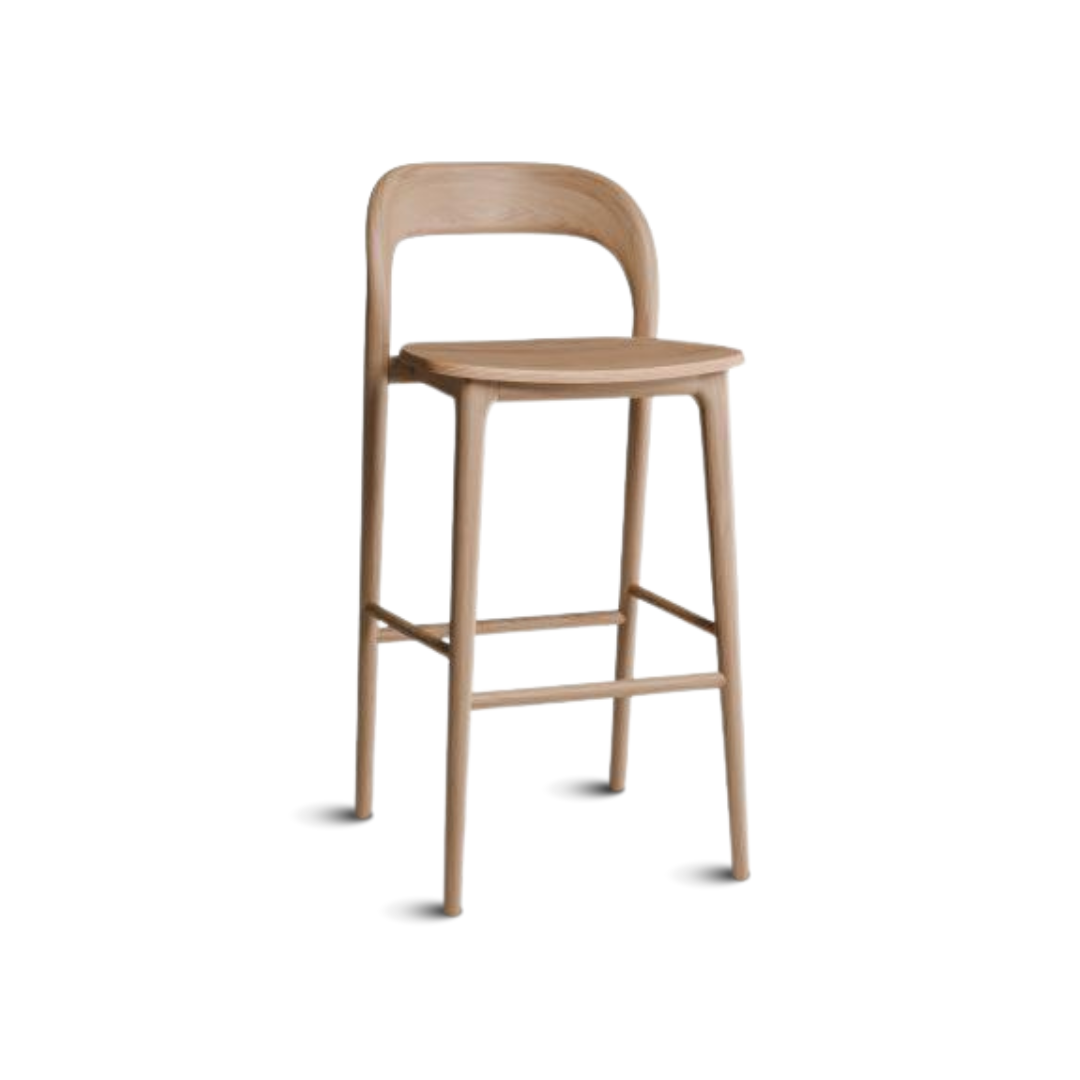 Contemporary Gala stool featuring bamboo construction and organic materials